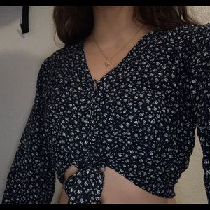 cropped flower top <33